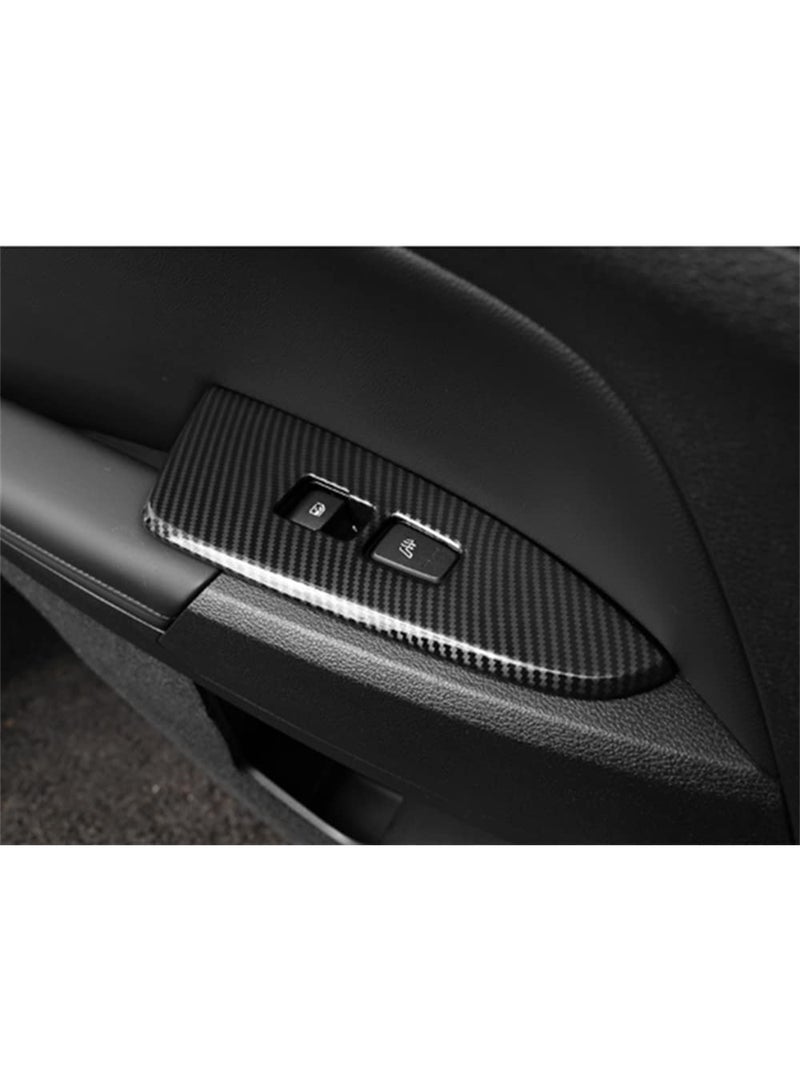 KISSUN for 2023-2025 Kia Sportage Hybrid Carbon Fiber Style Interior Side Windows Lift Door Panel Frame Cover Trim LHD 6-pc - Image 5
